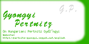 gyongyi pertnitz business card